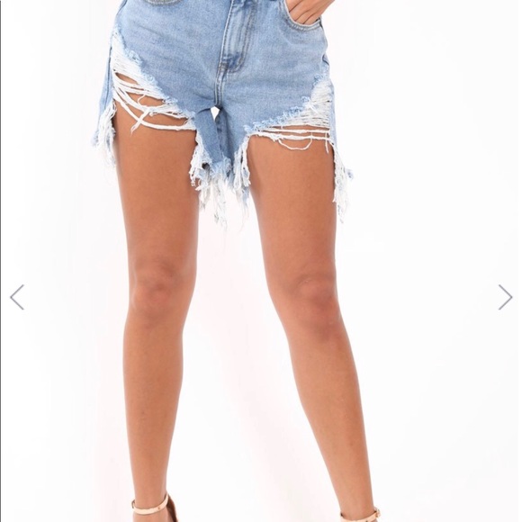 Extreme Rip Denim Shorts - Picture 3 of 7